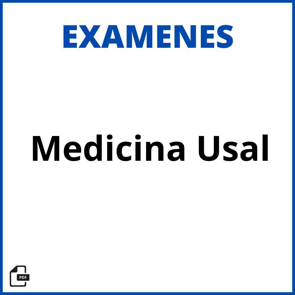 Examenes Medicina Usal