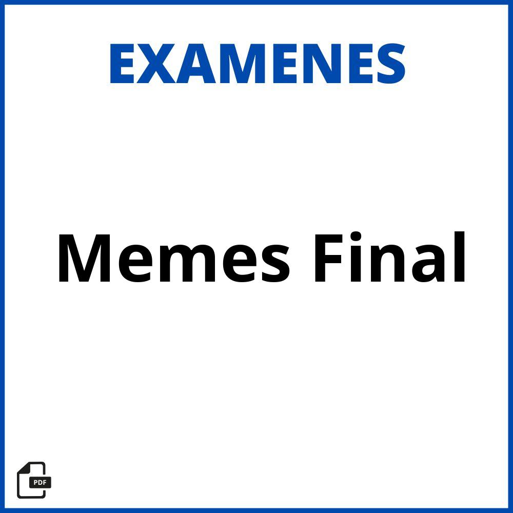 Memes Examen Final