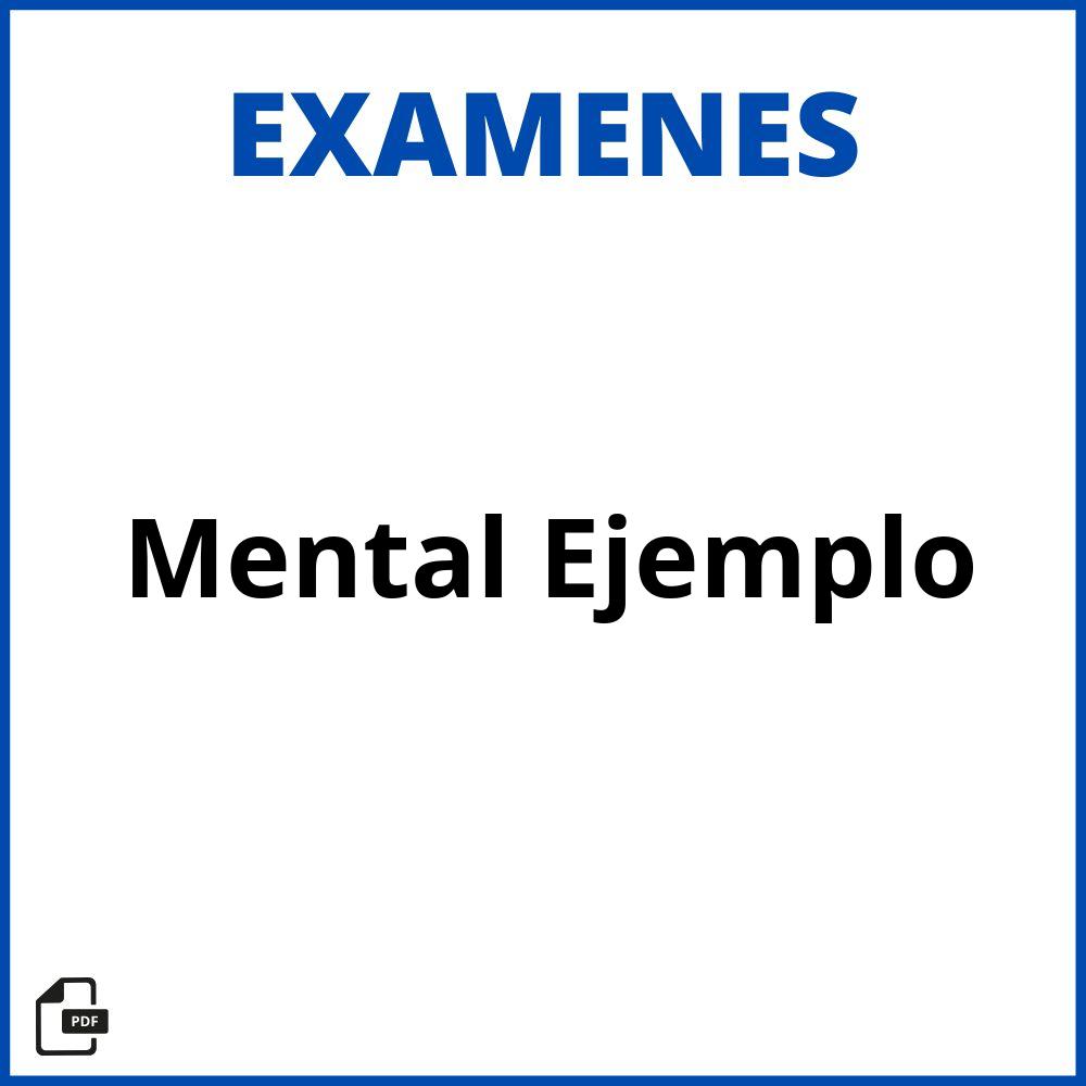 Examen Mental Ejemplo
