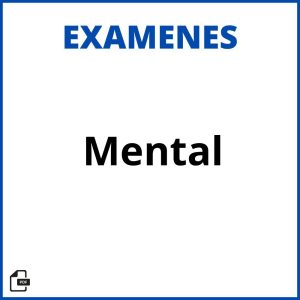 Examen Mental Resueltos Soluciones