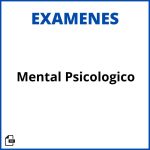 Examen Mental Psicologico Resueltos Soluciones