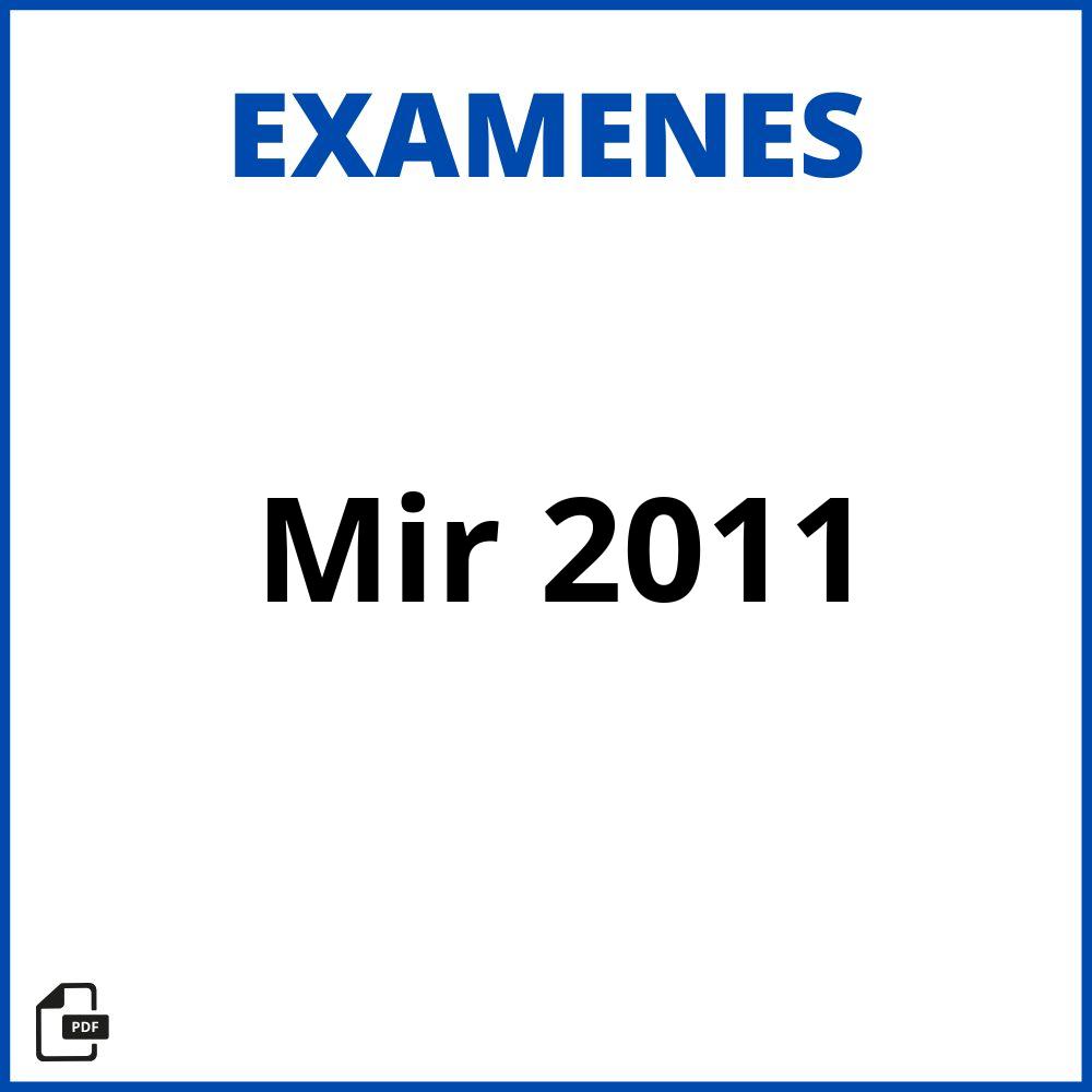 Examen Mir 2011