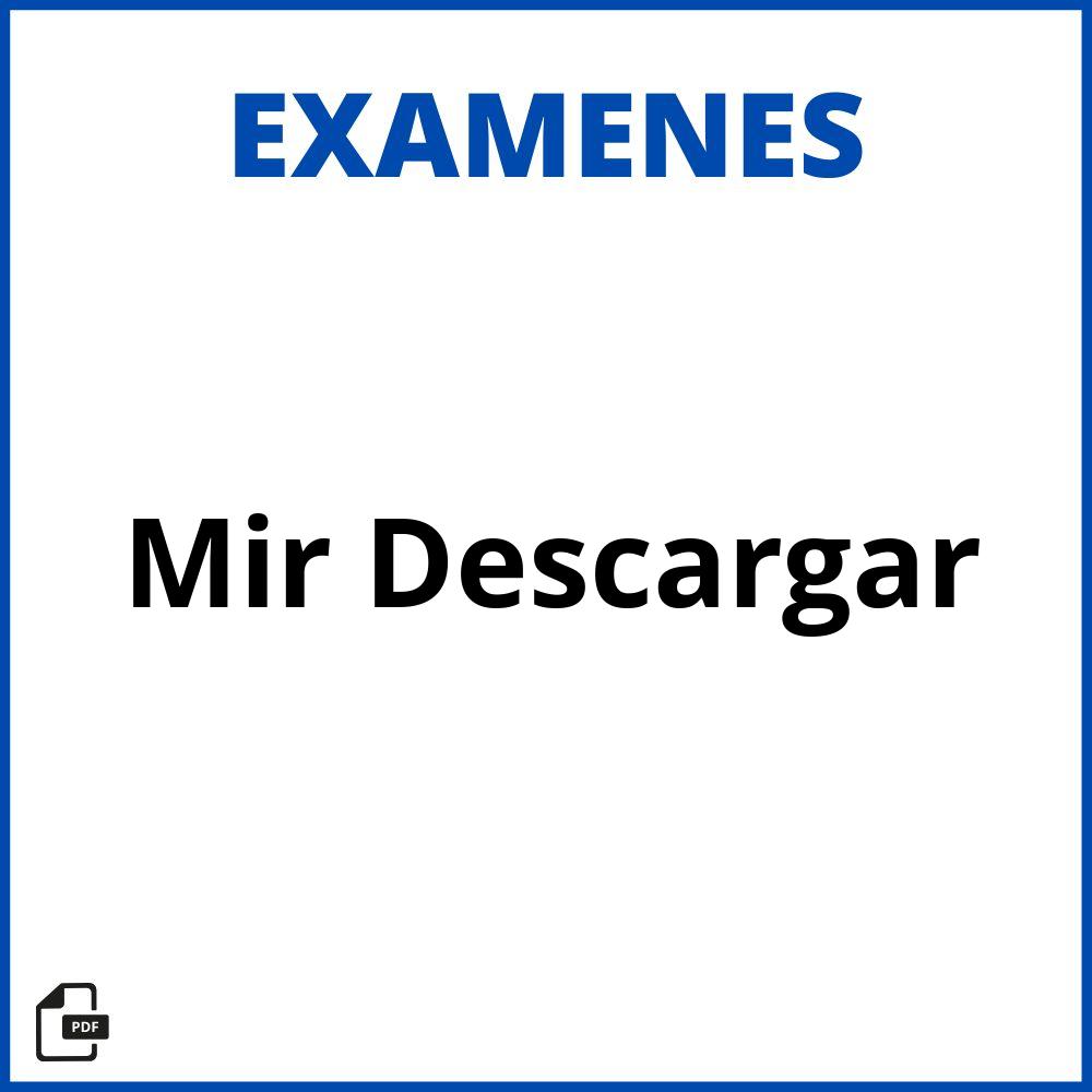 Examen Mir 2023 Descargar