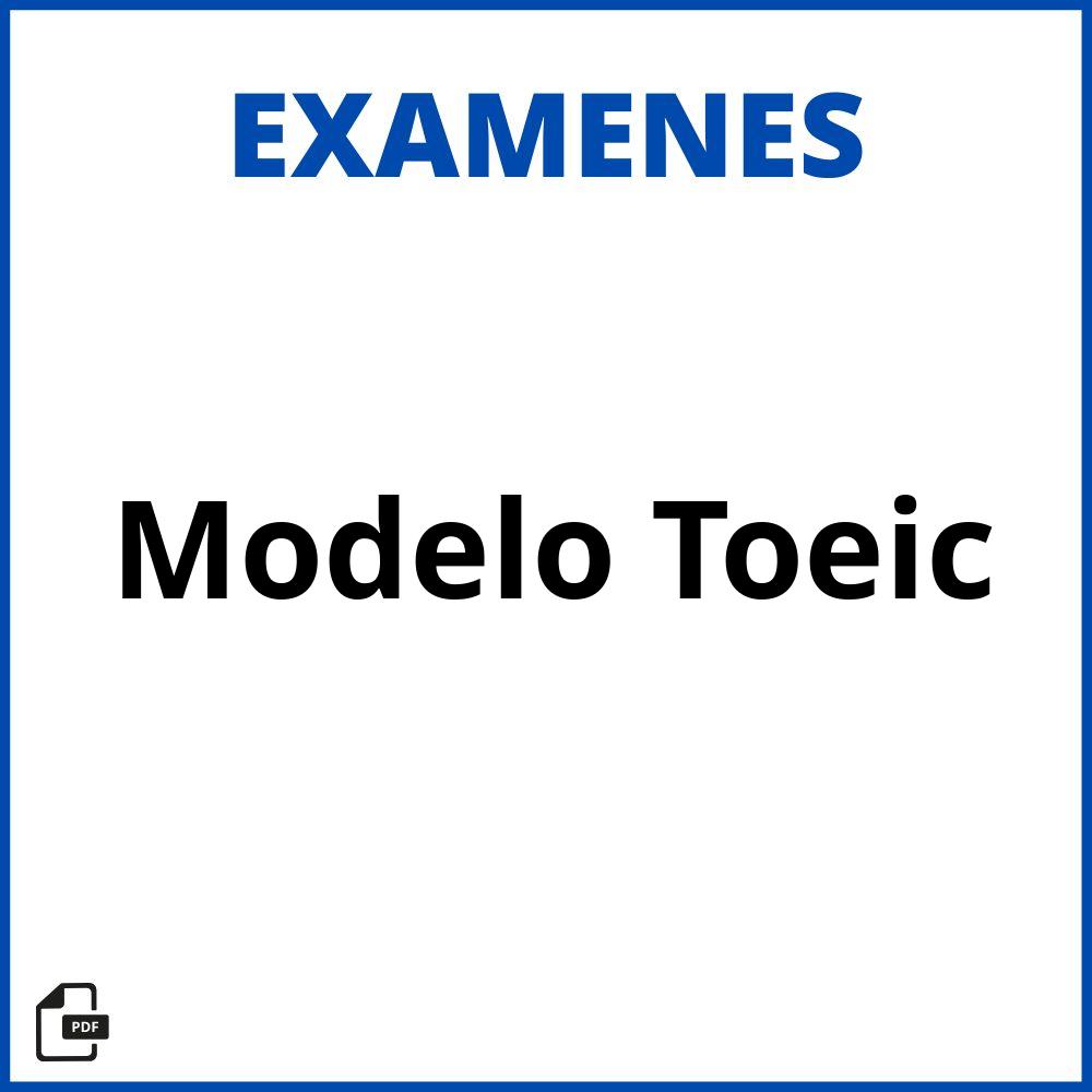 Modelo Examen Toeic