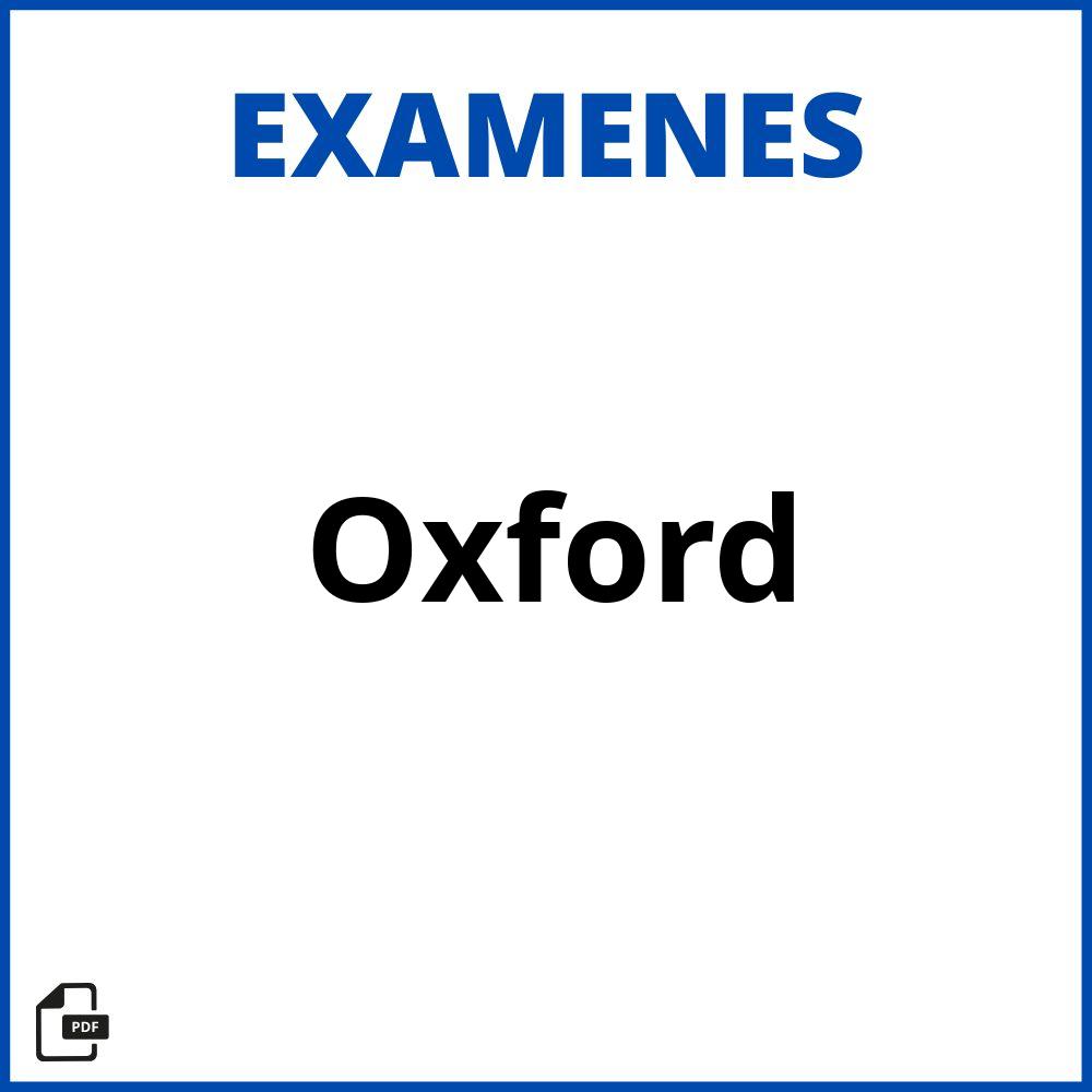 Examen Oxford Resuelto