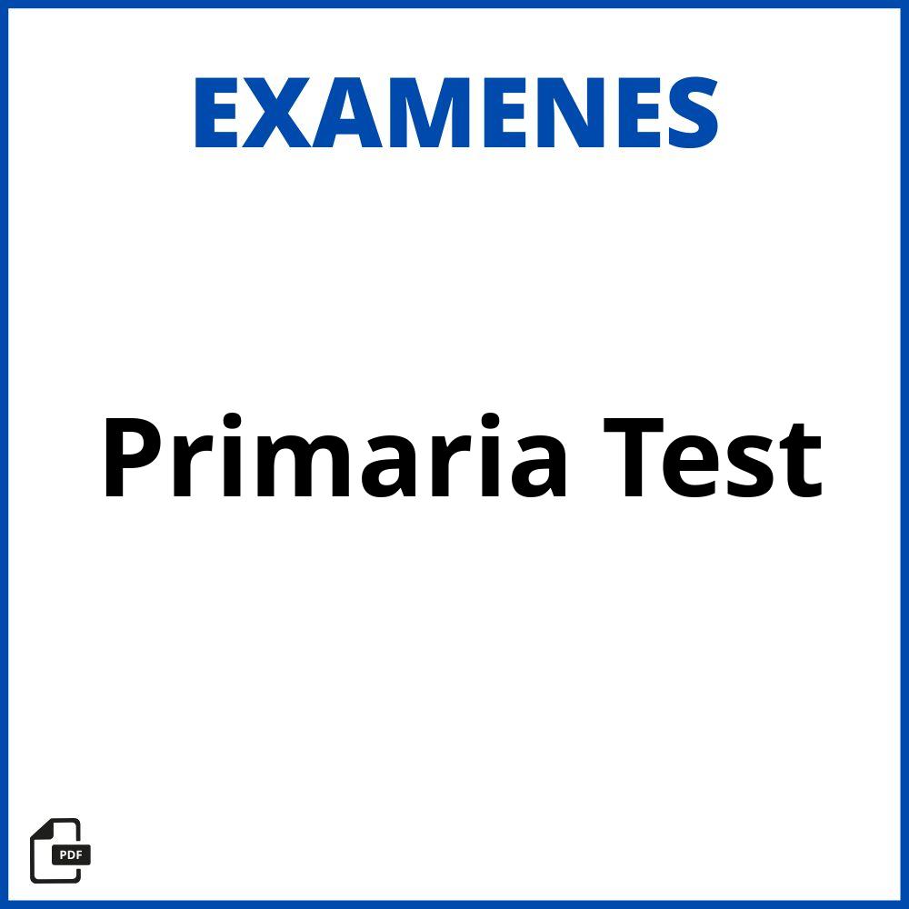 Examen De Primaria Test