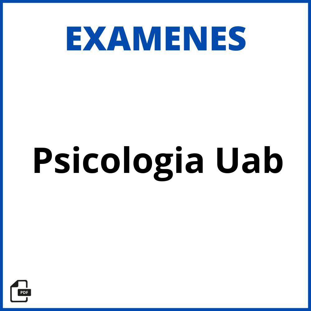 Examen Psicologia Uab