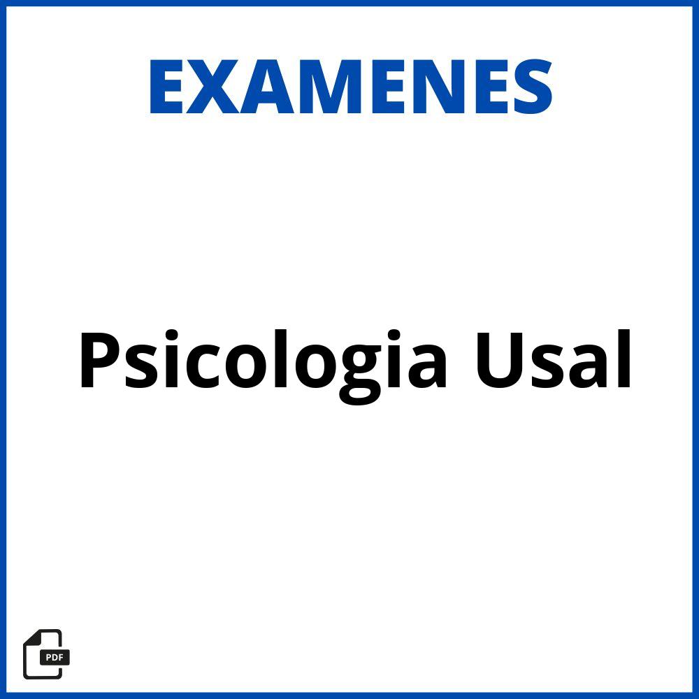 Examenes Psicologia Usal