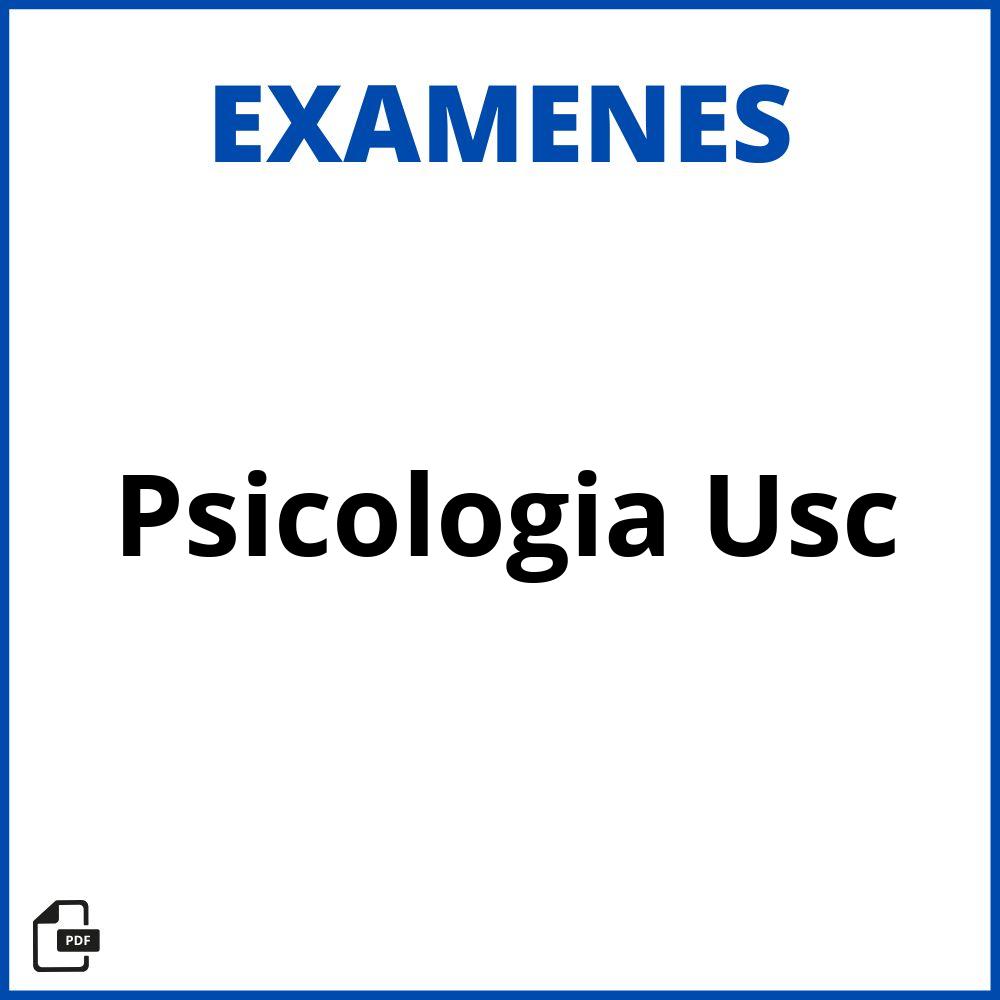 Examenes Psicologia Usc