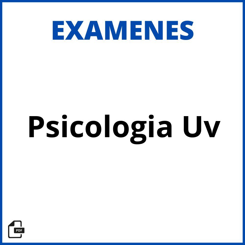 Examen Psicologia Uv