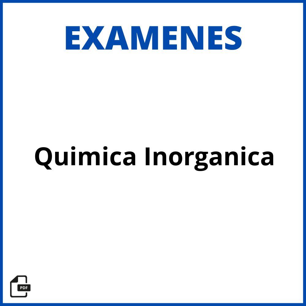 Evaluacion De Quimica Inorganica