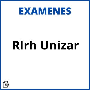 Examenes Rlrh Unizar Soluciones Resueltos