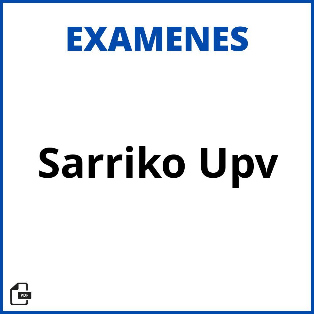 Examenes Sarriko Upv