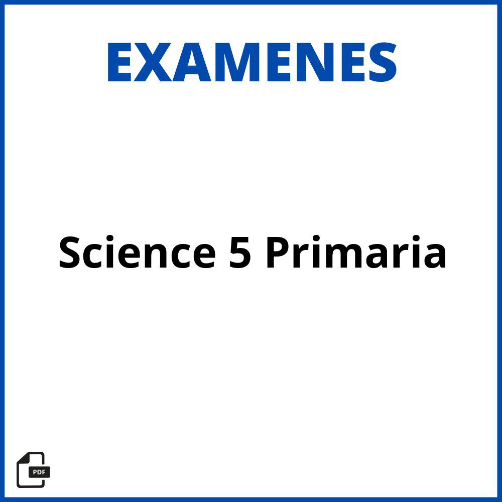 Examen Science 5 Primaria