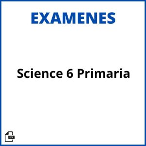 Examenes Science 6 Primaria Soluciones Resueltos