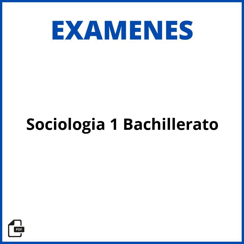 Examen De Sociología 1 Bachillerato