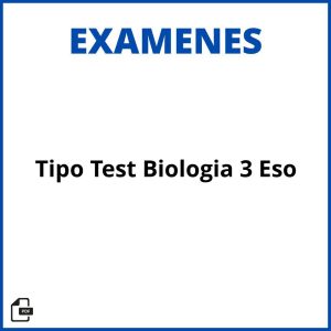 Examen Tipo Test Biologia 3 Eso Soluciones Resueltos