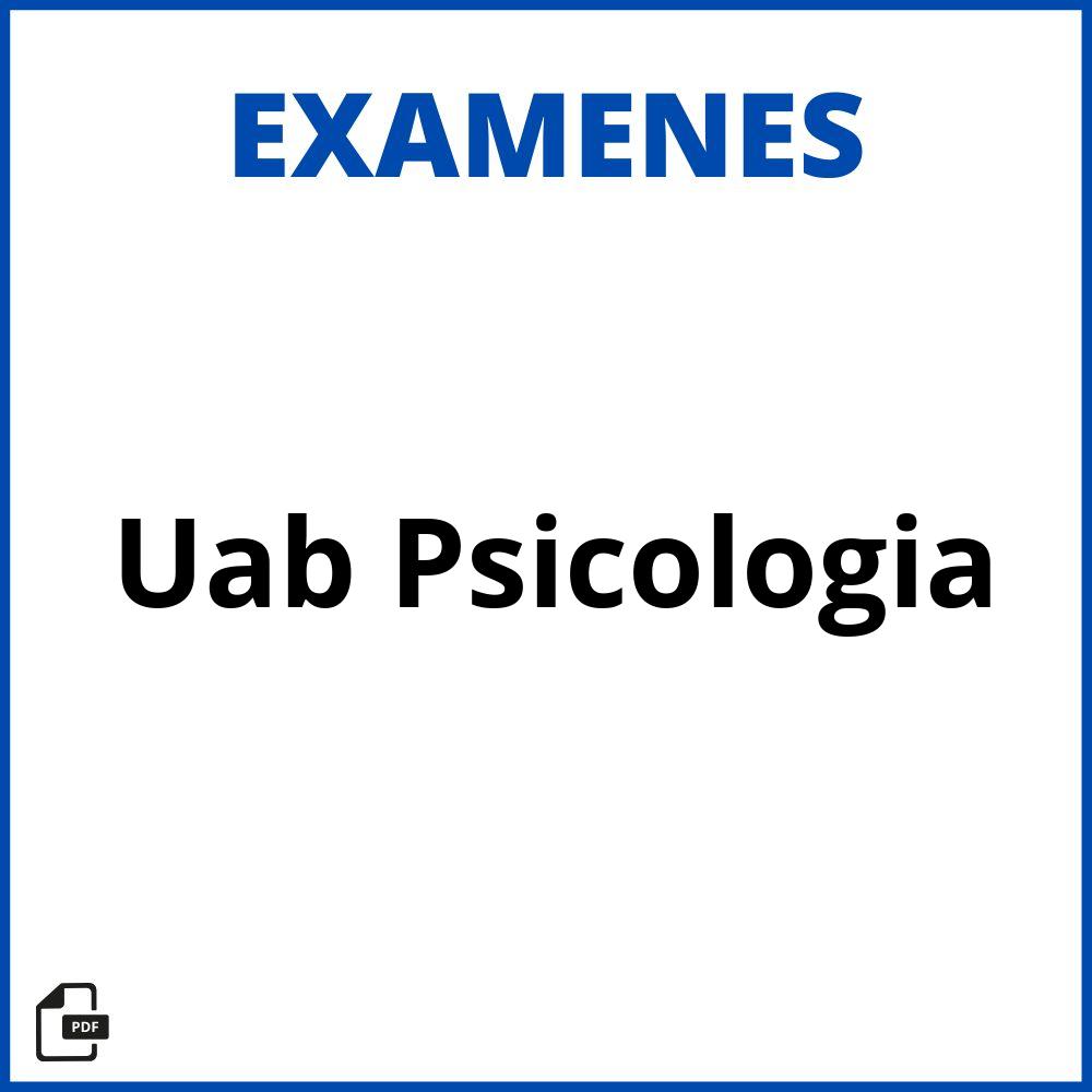 Examenes Uab Psicologia