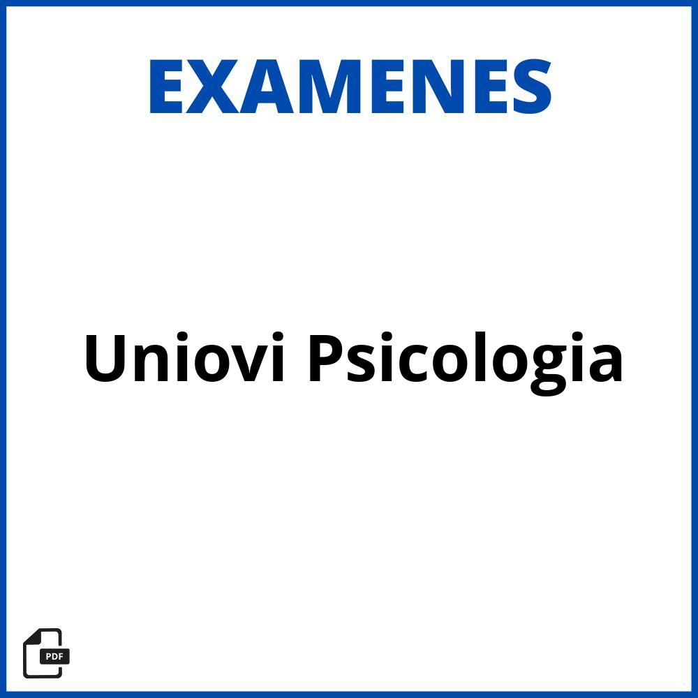 Examenes Uniovi Psicologia