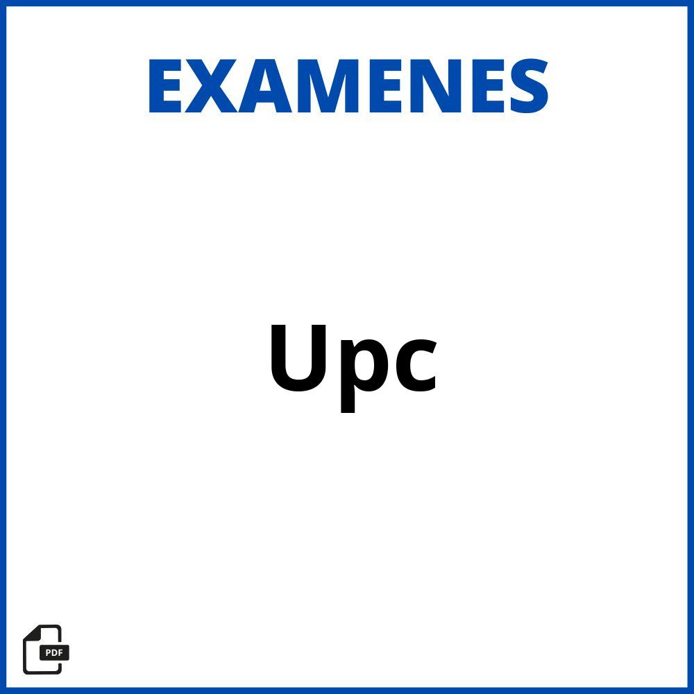 Examen De Upc