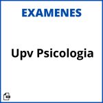Examenes Upv Psicologia Soluciones Resueltos