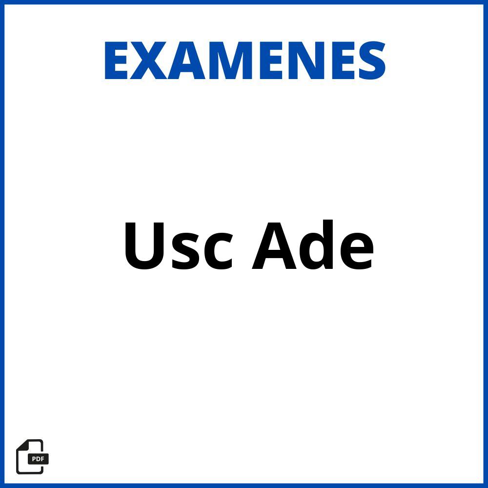 Examenes Usc Ade