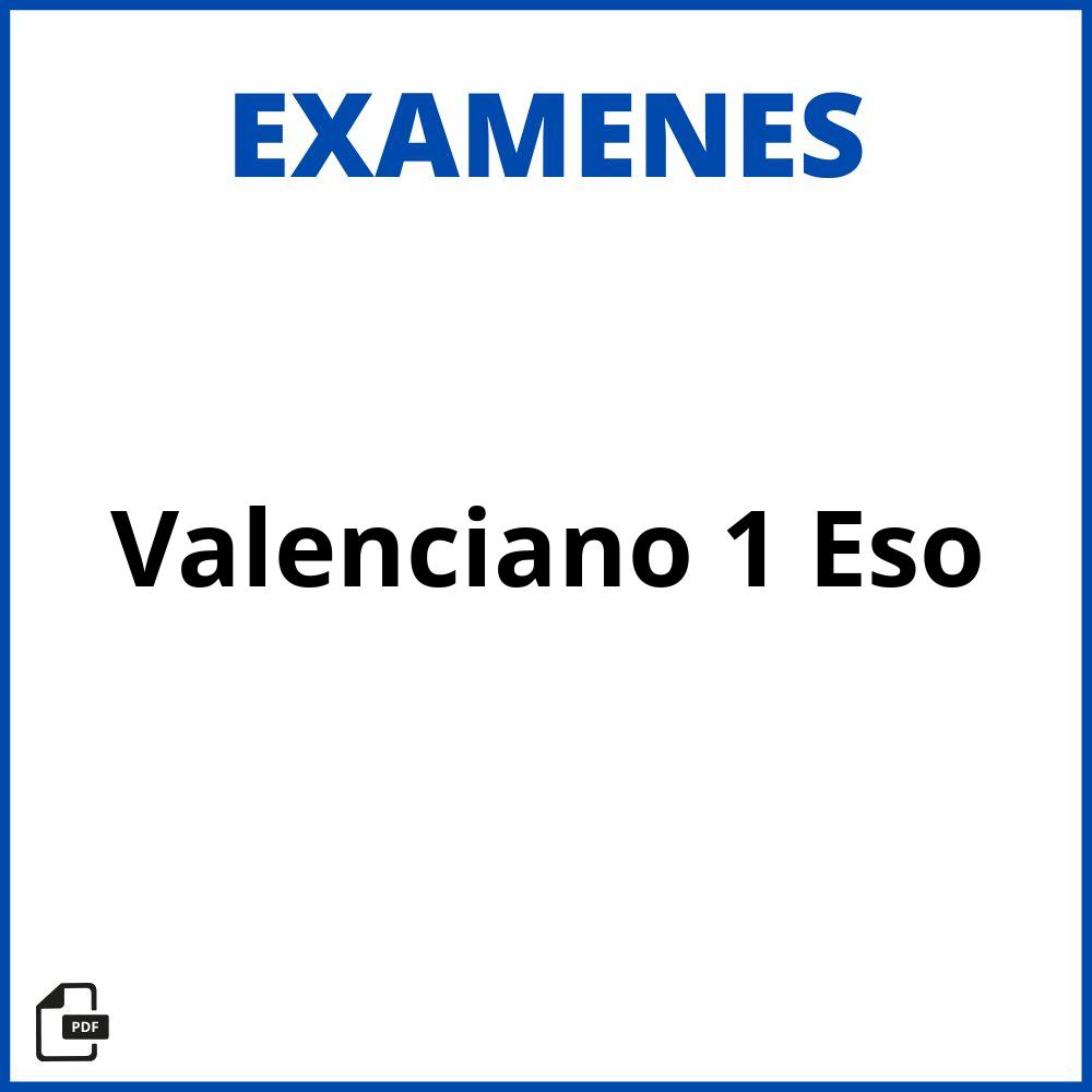Examen Valenciano 1 Eso
