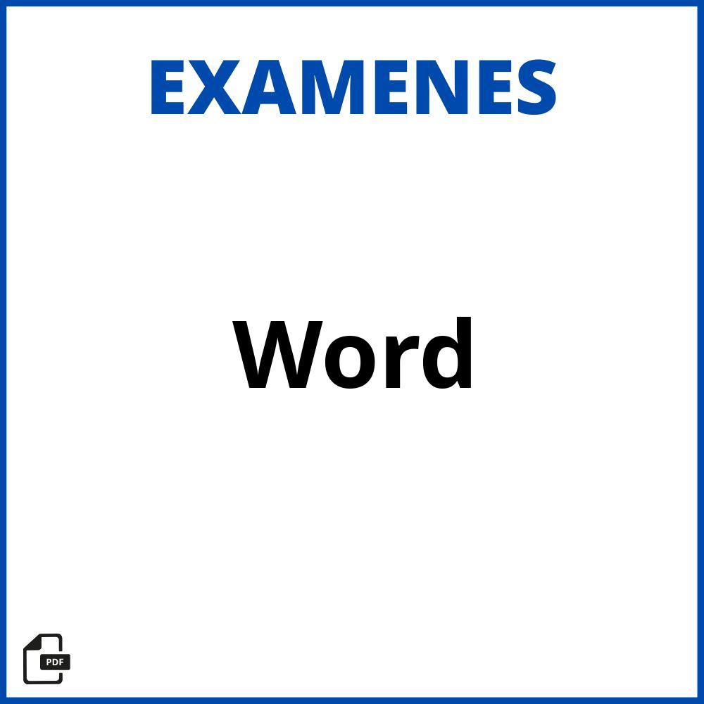 Evaluacion De Word